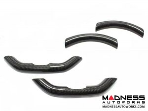 Jaguar F-TYPE Interior Trim - Carbon Fiber - Steering Wheel Trim - Upper + Lower - R - Flat Bottom Style Wheel